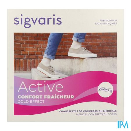 vignette Sigvaris2 Active Confort Fraicheur Chaussette Ecru Normal Medium
