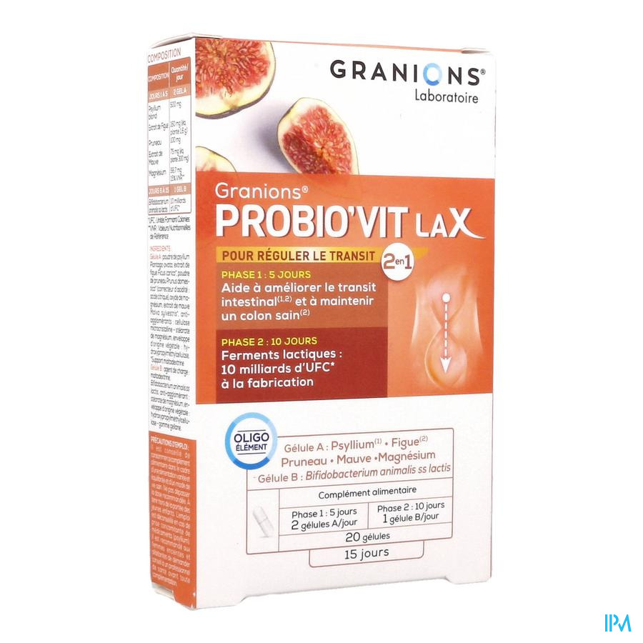 vignette Granions Probio'vit Lax Gelule 20