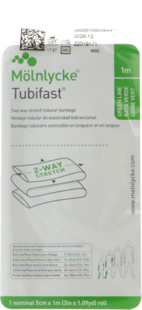 vignette Tubifast 2way Stretch Band Tubul 1m X 5cm Verte