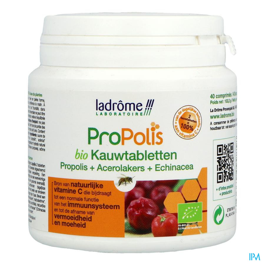 vignette Ladrome Propolis Acerola Echinacee Bio Comprime 40