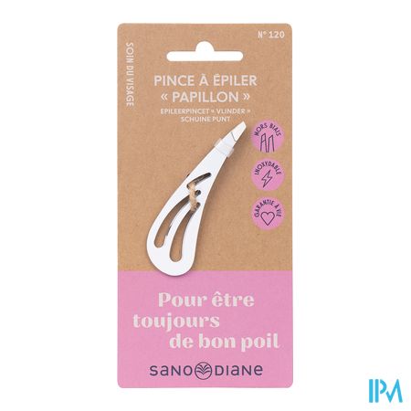 produit Sanodiane 120 Pince A Epiler Papillon Blanc