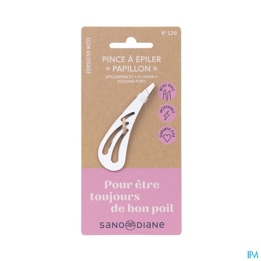 produit Sanodiane 120 Pince A Epiler Papillon Blanc