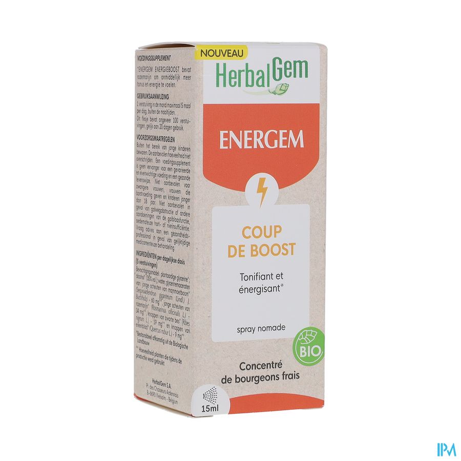 produit HERBALGEM ENERGEM COUP BOOST SPR BIO 15ML