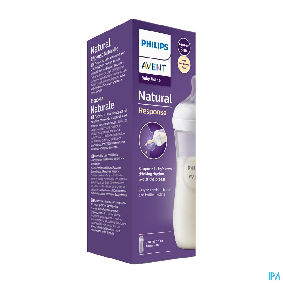 vignette AVENT BIB NAT RESPONSE 330ML