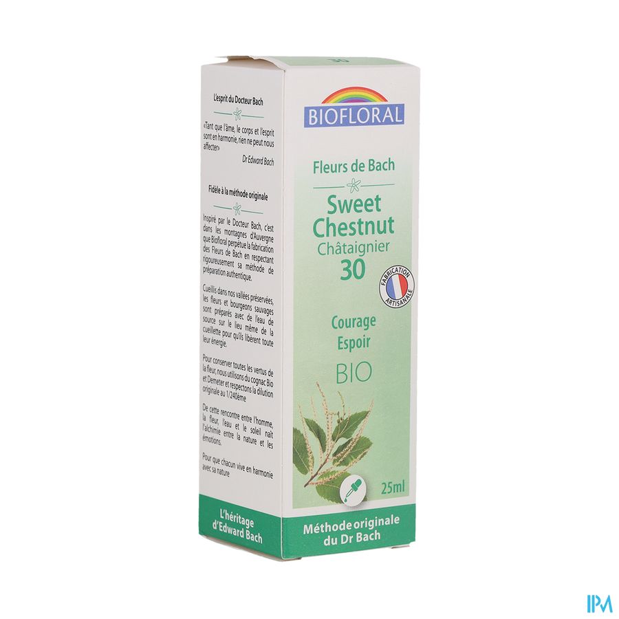 produit Biofloral Fleurs De Bach 30 Chataignier Bio 25ml