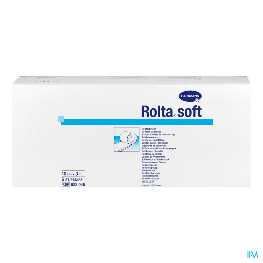 produit Rolta Soft Bande Ouate 3m X 10cm 6