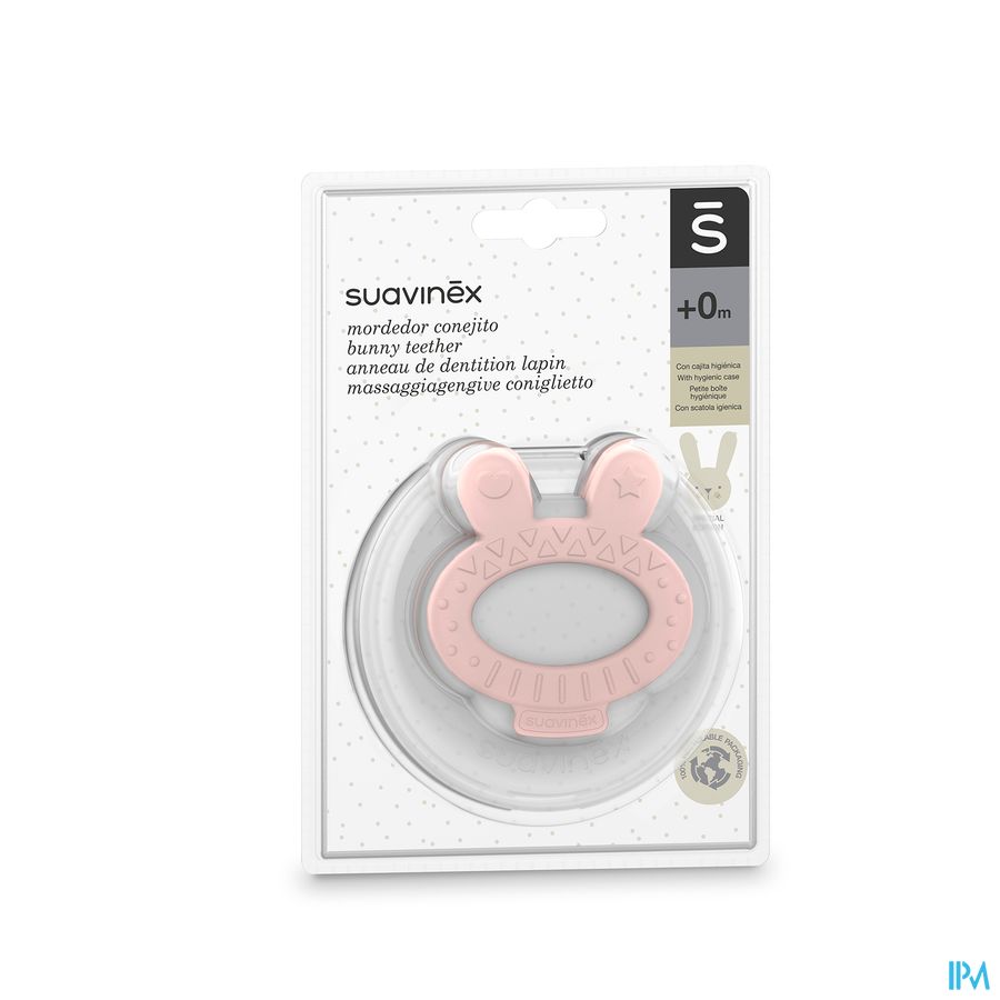 produit SUAVINEX ANNEAU DENT "LAPIN" AVEC BOITE