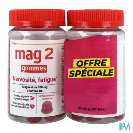 vignette Cooper Mag 2 Gommes Nervosite Fatigue Framboise 45 X2