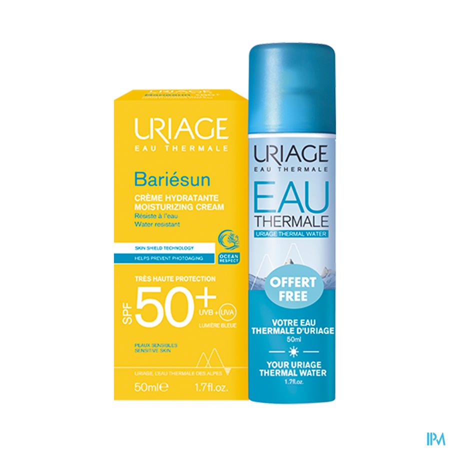 produit Uriage Bariesun Creme Hydratante Spf50+ 50ml + Etu 50ml