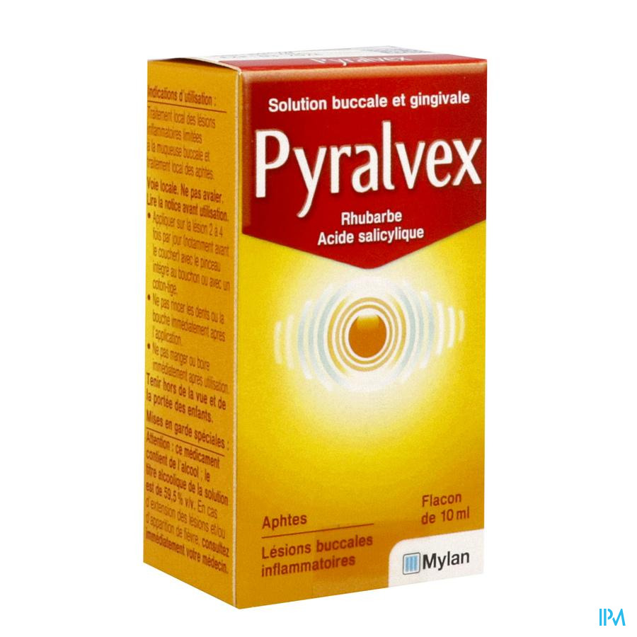 vignette PYRALVEX SOL 10ML