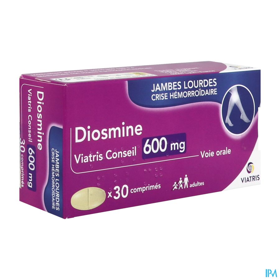 vignette DIOSMINE 600MG MYLAN CPR 30