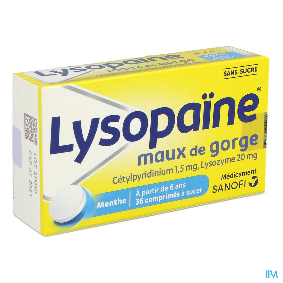 vignette LYSOPAINE CETYL CPR SUCER S/S18X2