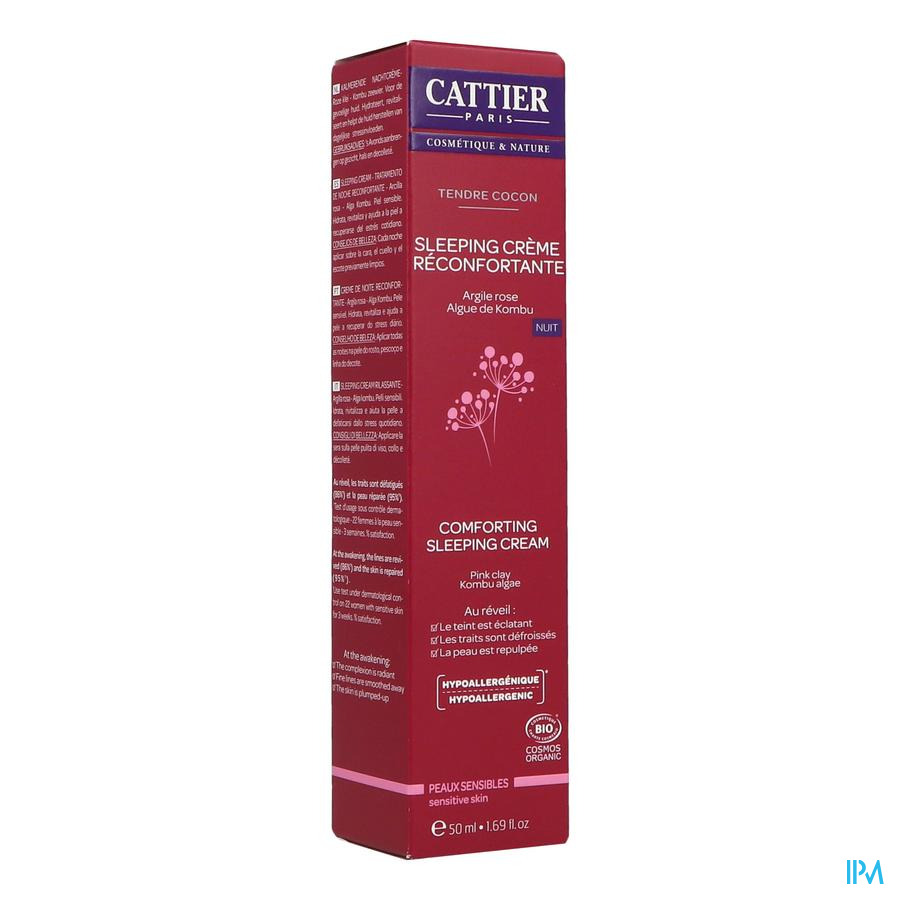 vignette Cattier Soin Nuit Sleeping Creme Reconfortant Peaux Sensibles Bio 50ml
