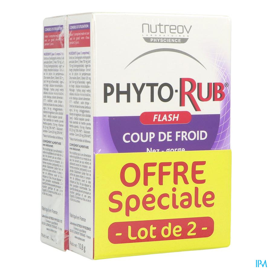 vignette Nutreov Phytorub Flash Coup Froid Comprime 10 X2