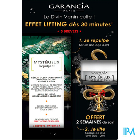 vignette Garancia Mysterieux Repulpant Serum Antiage 30ml + Creme Jour Antiage 10ml Offerte