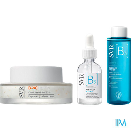 vignette Svr C20 Biotic Creme Regenerante Eclat 50ml + B3 Ampoule Hydra 10ml Et B3 Essence Hydra 30ml Offerte