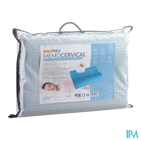 vignette Innoxa Oreiller Memocervical Double Vague Bleu