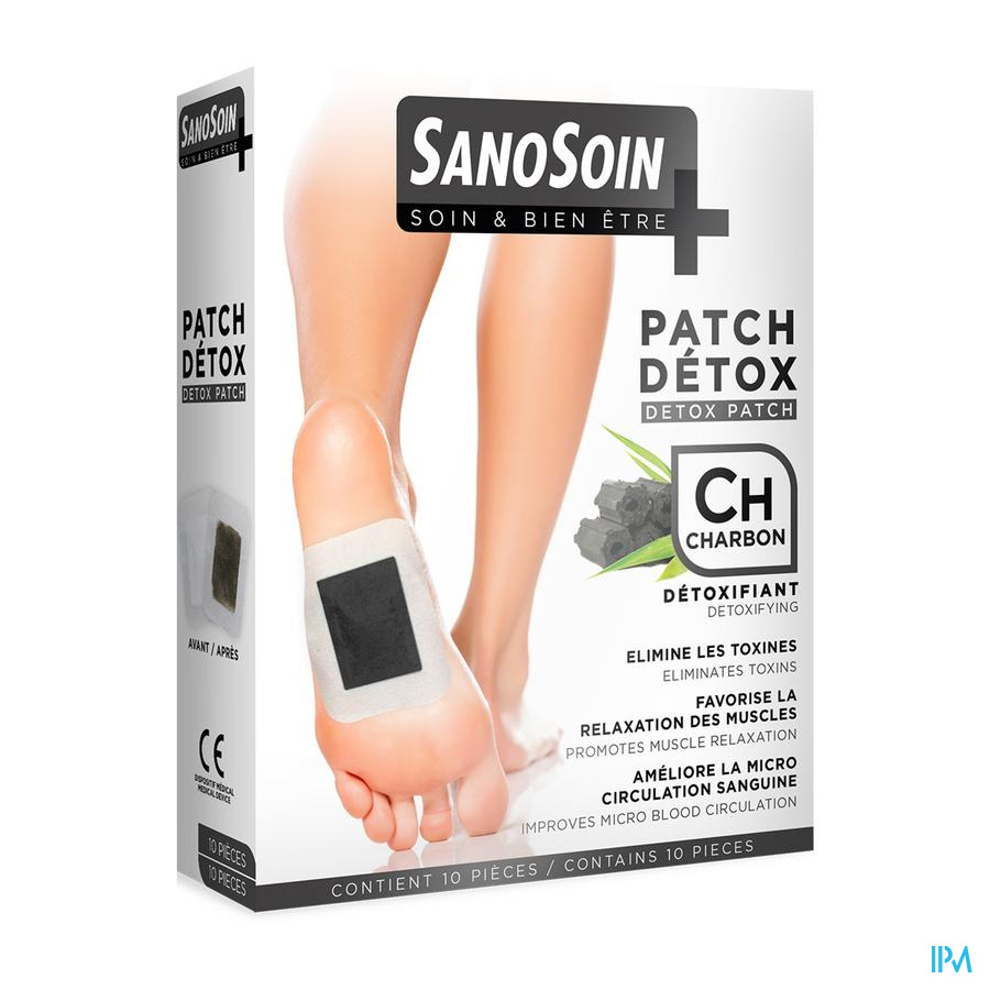 vignette Sanosoin Patch Detox Charbon X10