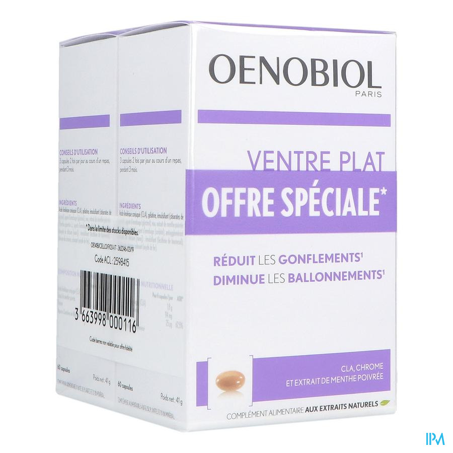 vignette Oenobiol Femme 45+ Ventre Plat Capsule 60 X2