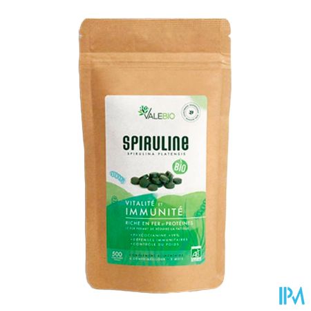 vignette Valebio Complements Alimentaires Super Food Spiruline Bio Comprime 500