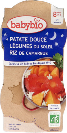 vignette BABYBIO MENU BON/NUIT PATATE DCE 2X200G