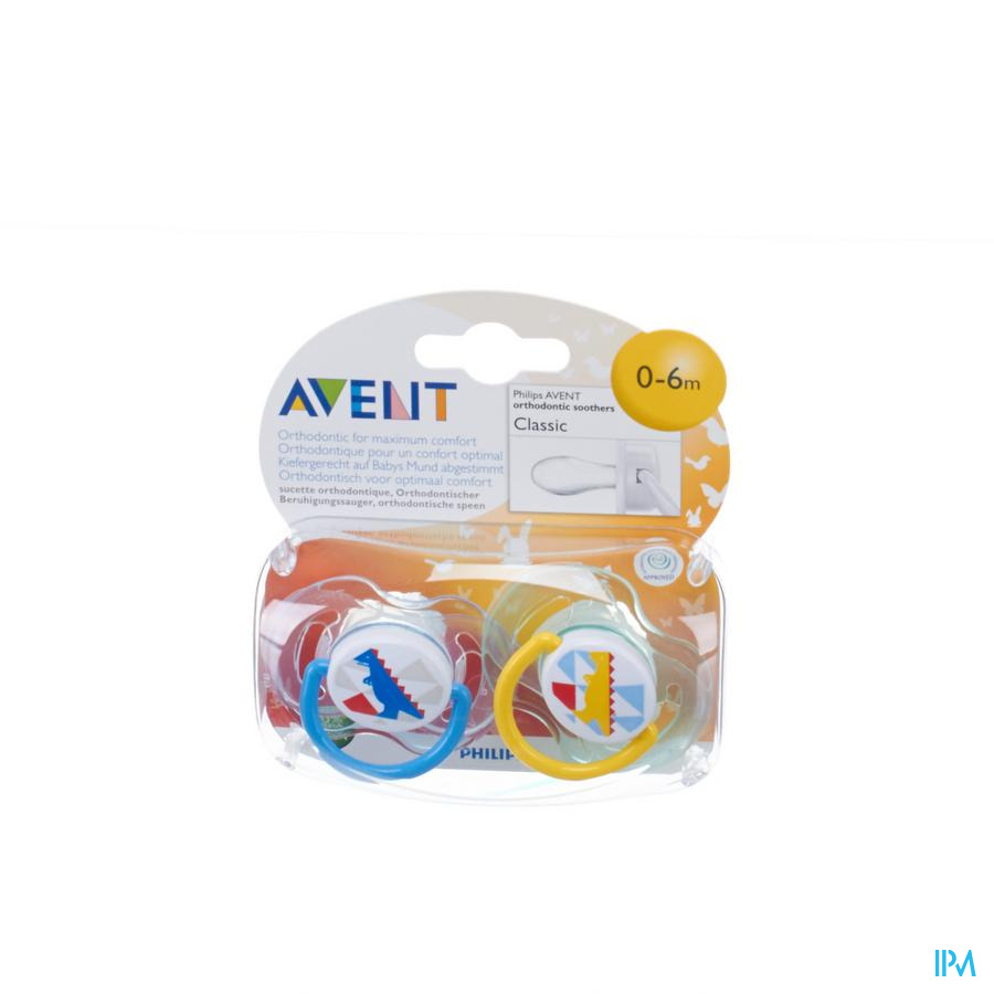 vignette Avent Sucette Silicone Decoree 0/6mois X2
