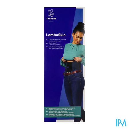 vignette Thuasne Lombaskin Ceinture Soutien Lombaire 21cm Noire Bleue T4