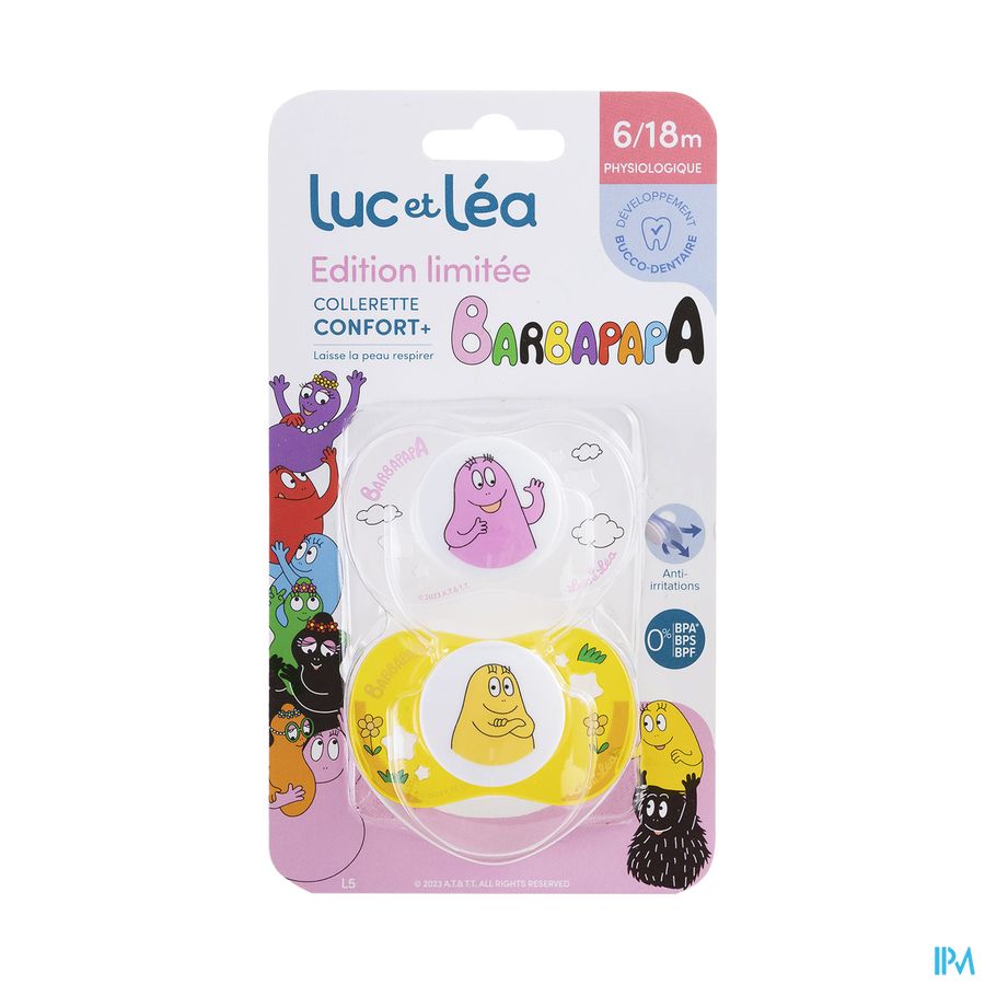 vignette Luc Et Lea Sucette Physiologique Barbapapa 6/18m X2