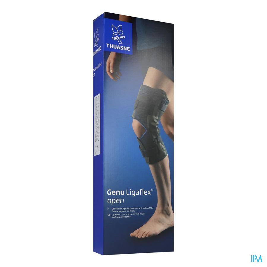 vignette Thuasne Ligaflex Genu Open Genouillere Courte Grise T4