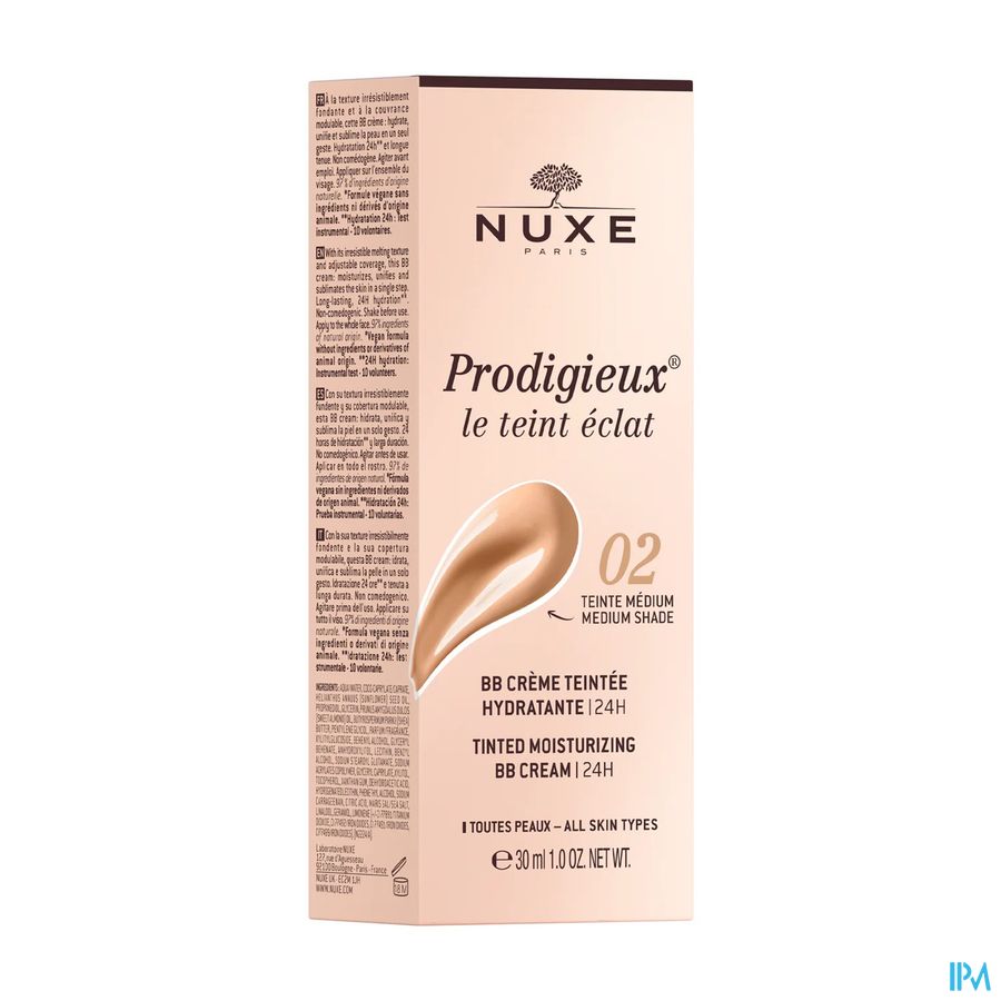 produit NUXE PRODIGIEUX BB CR TEINTEE MEDIUM 30ML