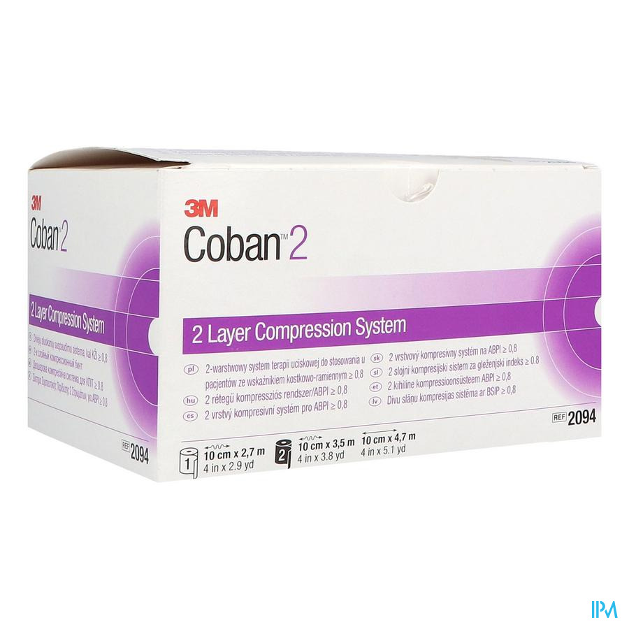 vignette 3m Coban 2 Bde Conf 10cm X 2m7 + Bde Cohes 10cm X 4m7