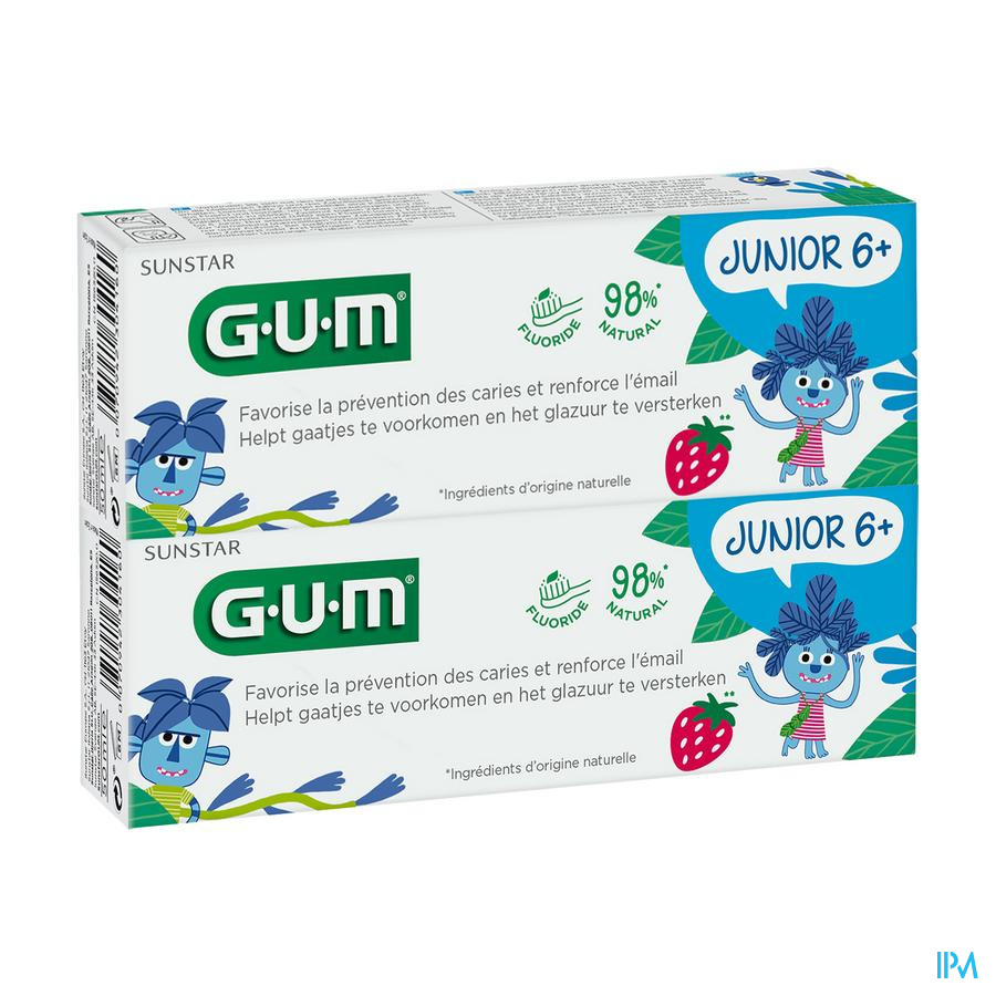 vignette GUM DENT JUNIOR 50ML X2
