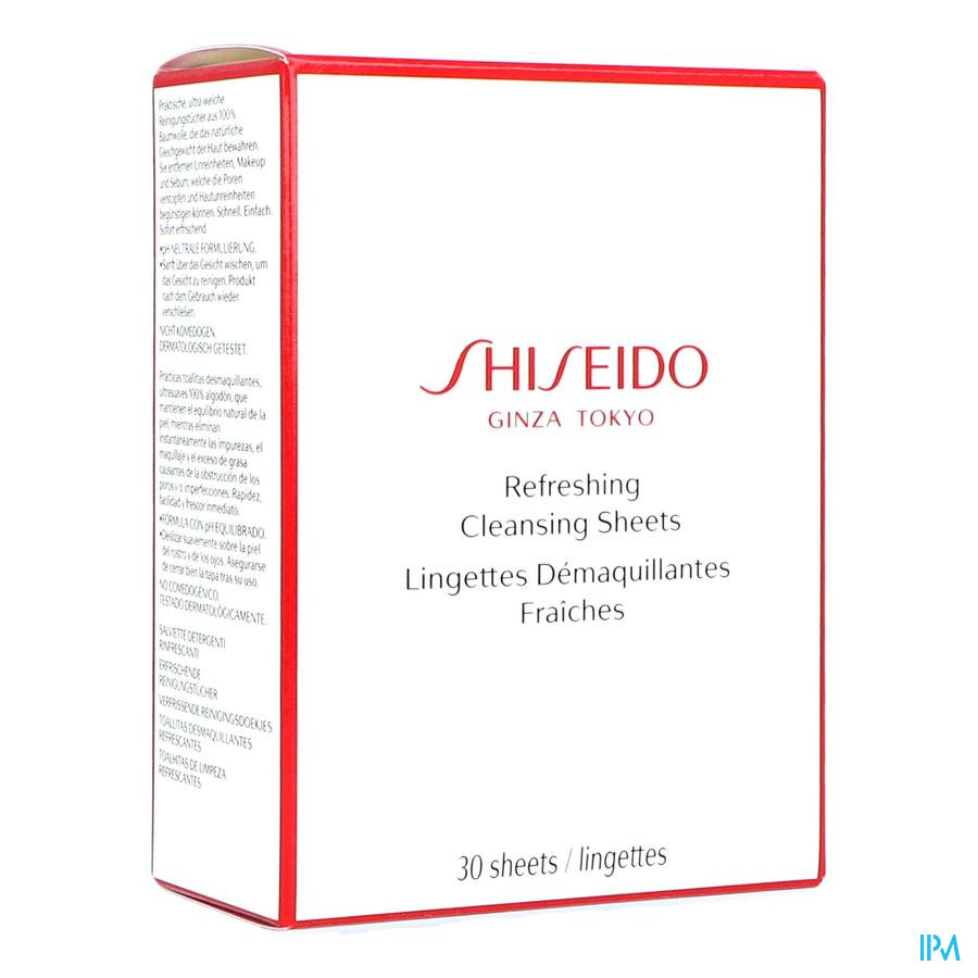 vignette Shiseido Pureness Lingette Demaquillante Frais 30