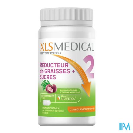 vignette Xls Medical Reducteur De Graisses + Sucres Comprime 120