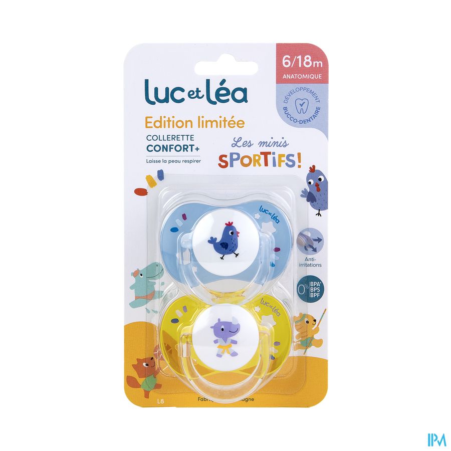 vignette Luc Et Lea Sucette Anatomique Jo Ete 2024 6/18m X2