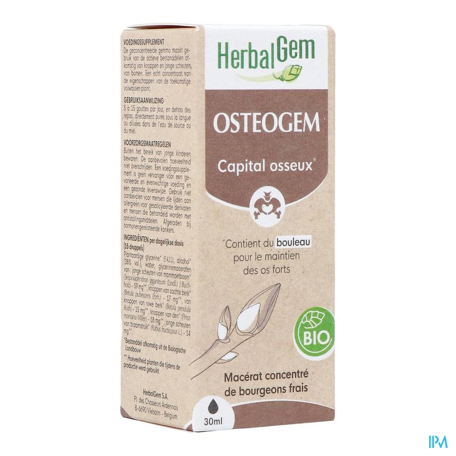 produit HERBALGEM OSTEOGEM GC13 BIO 30ML