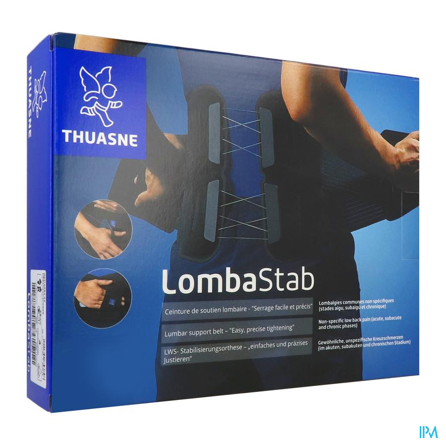 vignette Thuasne Lombastab Ceinture Soutien Lombaire 26cm Grise T4