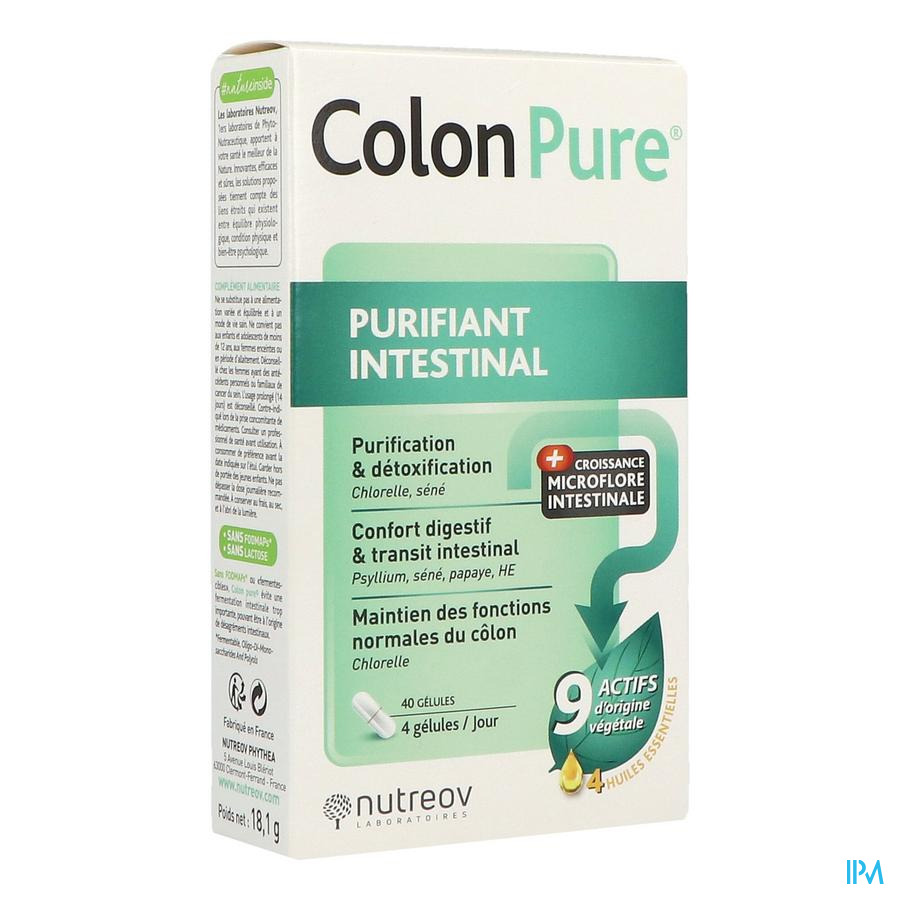 produit Nutreov Colon Pure Purifiant Intestinal Gelule 40