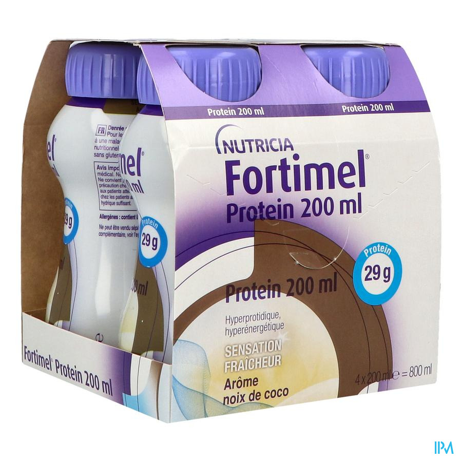 vignette Fortimel Protein Sensation Noix De Coco 200ml X4