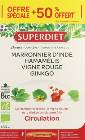 produit SUPERDIET Q CIRCULATION 20AB +10
