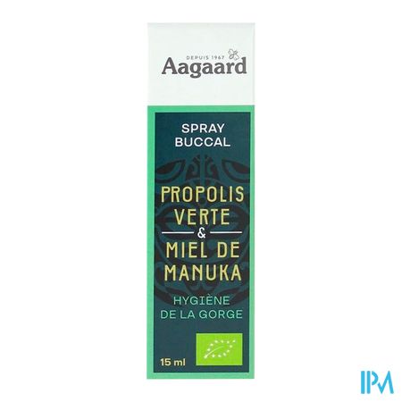vignette Aagaard Spray Buccal Propolis Verte Et Miel De Manuka 15ml